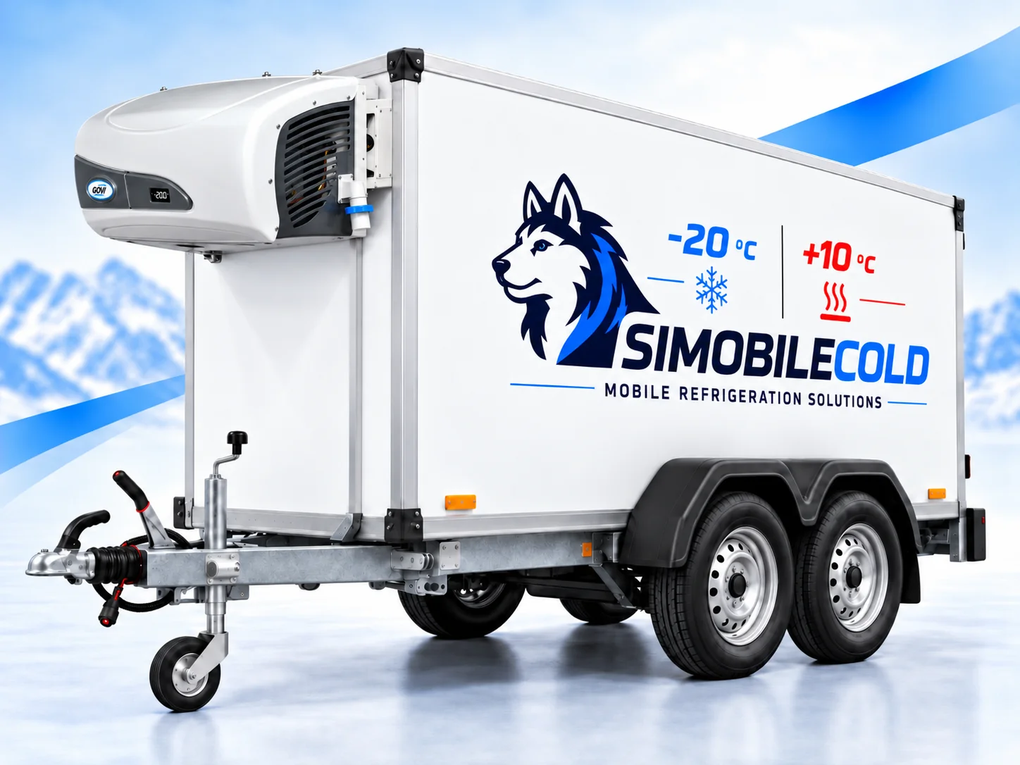 Simobilecold GOVI üniteli çift dingilli frigorifik trailer